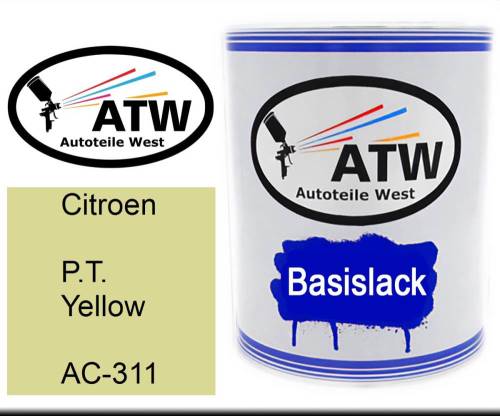 Citroen, P.T. Yellow, AC-311: 1L Lackdose, von ATW Autoteile West.